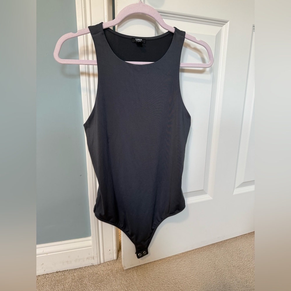 Express Charcoal Sleeveless Bodysuit